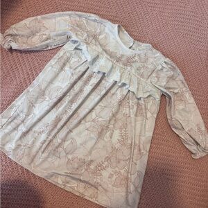 Floral Long Sleeve Dress with Ruffle. Eliza James Kids Dress